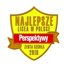 Uzyskaliśmy znak jakości Złota Szkoła 2018 jako Najlepsze Licea w Polsce w rankingu Perspektyw