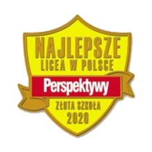 Uzyskaliśmy znak jakości Złota Szkoła 2020 jako Najlepsze Licea w Polsce w rankingu Perspektyw