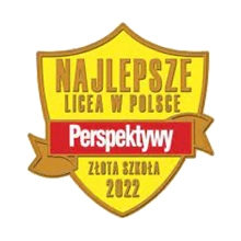 Uzyskaliśmy znak jakości Złota Szkoła 2022 jako Najlepsze Licea w Polsce w rankingu Perspektyw