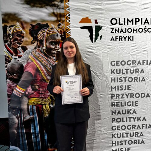 Julia Gonet z klasy 3d została laureatką XXIV Olimpiady Znajomości Afryki!