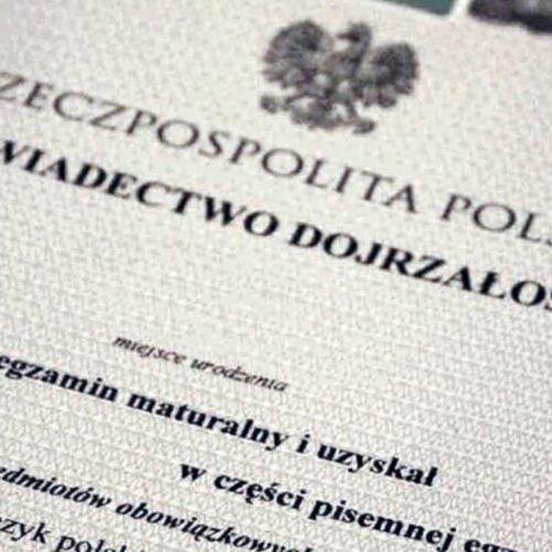 Odbiór świadectw maturalnych